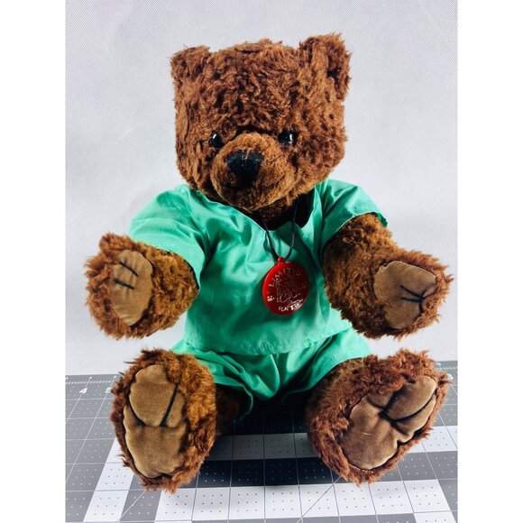 Doctor Scrubs Build A Bear 13” Seated Plush Stuffed Animal Toy - Picture 1 of 5